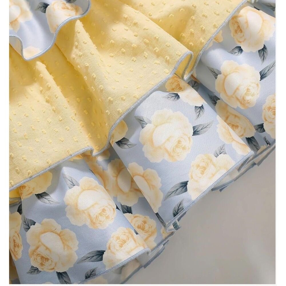 NWT Pettigirl Lil Girls Sleeveless Ruffle Design Party Dress Floral - Picture 6 of 8